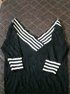 Striped V-Neck Sweater