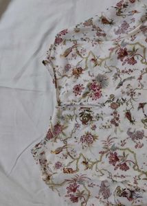 Floral Print Bell Sleeve Top