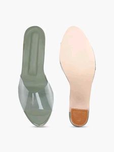 Sale ✨Green Block Heel Mules
