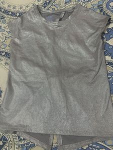 Silver Open Back Top