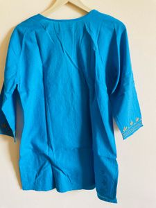Embroidered Blue Kurta