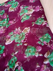 Floral Print Saree