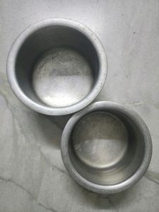 Set Of 4 Aluminium Patilas With Lids