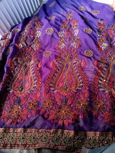 Party Wear Puple Saree