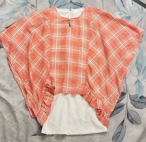 Peach&amp;White Bodycon Dress