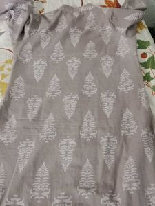 Elegant Grey Printed Kurta
