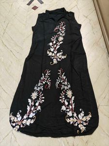 Elegant Black Kurta Set With Afghani Pant