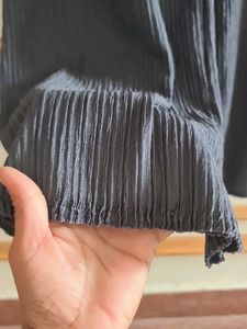 Casual Grey Textured Trousers