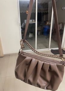 Brown Leather Sling bag / Handbag