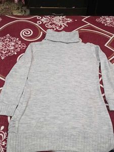 Grey Fashion Print knit top