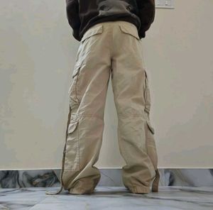 Beige Cargo Pants