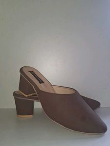 Stylish Brown Mule Heels