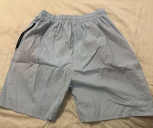 Light Blue Patterned Casual Shorts