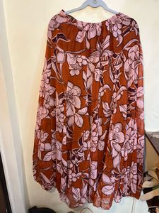 Floral Print Skirt y2k/ dark