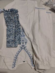Embroidered Readymade Women Kurta Pant Duppata