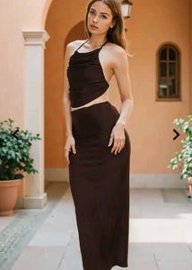 Brown Two-Piece Set
