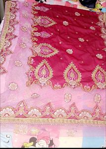 Heavy Embroidery Saree Net+Velvet