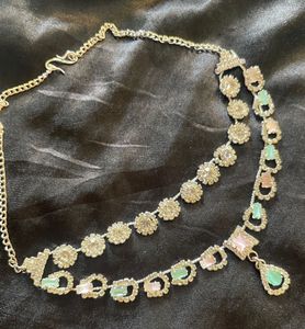 Rhinestone Double Layer Choker