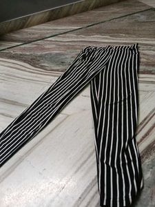 Black Strips Trouser