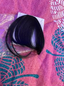 Hair Topper with Clip in Curtain bangs!