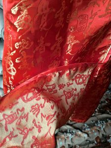 Cheongsam With Golden Thread Work On It