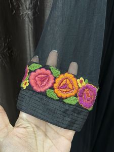 Elegant Black Floral Anarkali Kurta