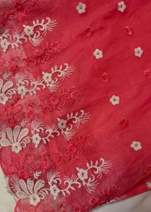 Pink Floral Embroidered Kurta UNUSED