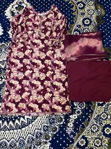 Floral Maroon Salwar Kameez