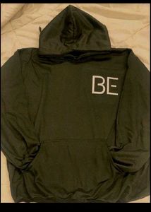 "BE" Graphic Olive Green Hoodie
