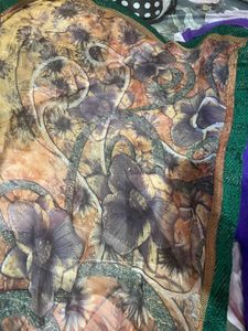 Printed Saree With Lace