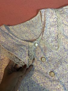 Floral Lace Collar Blouse