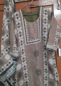Printid Kurta With Dupatta Set