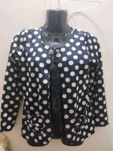 Polka Dot Blazer Top