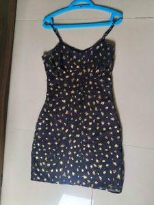 Black Gold Mini Dress