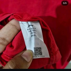 LI-NING COTTON TSHIRT ( red )