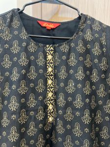 Elegant Black Printed Kurta