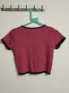 Pink crop top