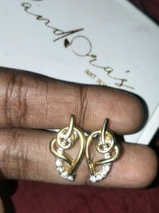 Gold plated and stone studded Earrings
