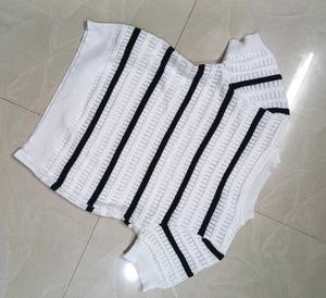 Black And White Knit Sweater