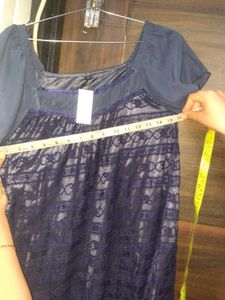 Navy Lace Top