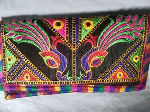 Multi Colour Peacock Design Purse