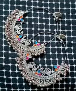#Peacock Chandbali Earing #hoop Earing