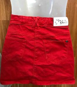 RED MINI SKIRT FOR GIRLS &amp; WOMEN