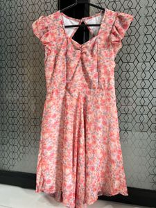 Light Pink Floral Mini Dress