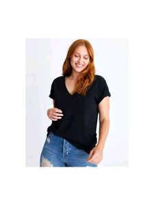 Black V-Neck T-Shirt