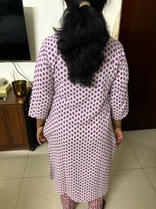 Polka Purple Kurti