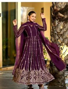New/Unused All Over Embroidered Gown With Dupatta