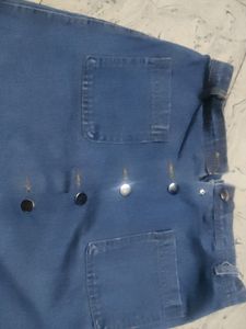 Button Up Denim Skirt - Waist 28 Stretchable