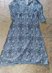 Grey Patterned kurti