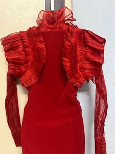 Pintrest Red Ruffle Dress